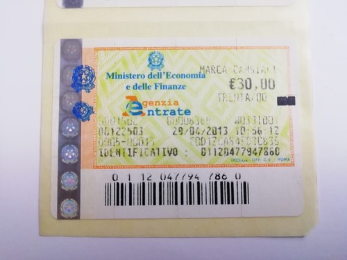 Marca bollo 30 - da, 30.